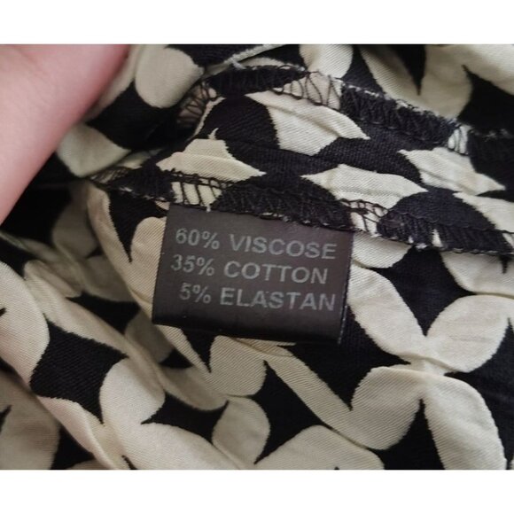 Iren Klairie Black & White Dress, Size 8-10 (Euro 40), Geometric Pattern, Beaded - Picture 8 of 8